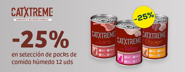 Catxtreme: -25% en selección de packs de comida húmeda 12 uds